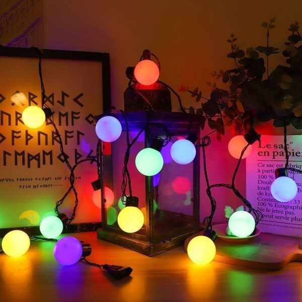 ไฟเชอรี่ ไฟประดับ ไฟแต่งสวน ไฟแต่ง ไฟต้นไม้ ไฟประดับต้นไม้ LED สีรวมกระพริบได้หลอดกลมเล็ก ขนาด 40 LED ยาว 5 เมตร Simple light 5