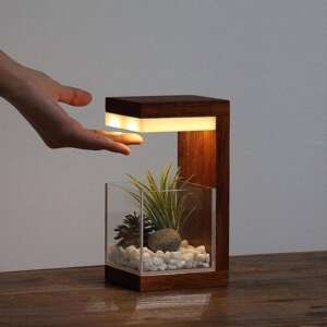 ไฟตั้งโต๊ะกรอบไม้ อควาเรียมจำลอง